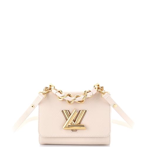 Pre-Loved Chunky Chain Twist Bag Epi Leather PM, Neutral