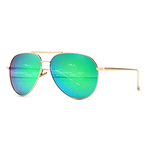 Image of SUNGAIT Women's Lightweight Oversized Aviator Sunglasses