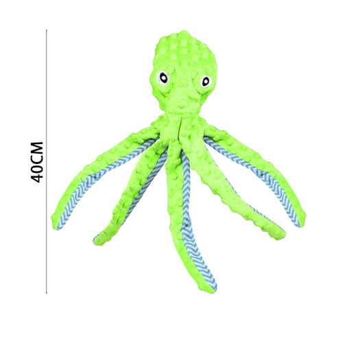YSDYY 1 Stück Octopus Hundespielzeug, Hund Plüschtier, Hundegeräuschspielzeug, Spielzeug, wenn Ihr Hund gelangweilt ist, Quietschendes Hundespielzeug für große Hunde (Grün)