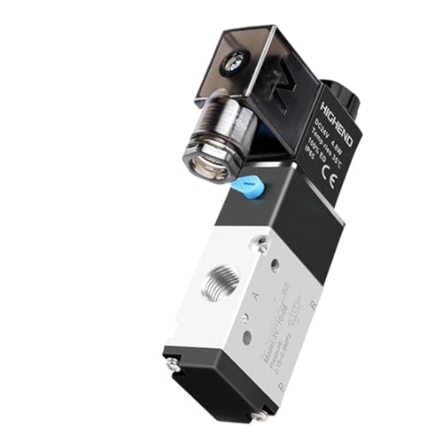 Válvula solenoide neumática de 3 vías con cuerpo de aluminio resistente de 12V 4
