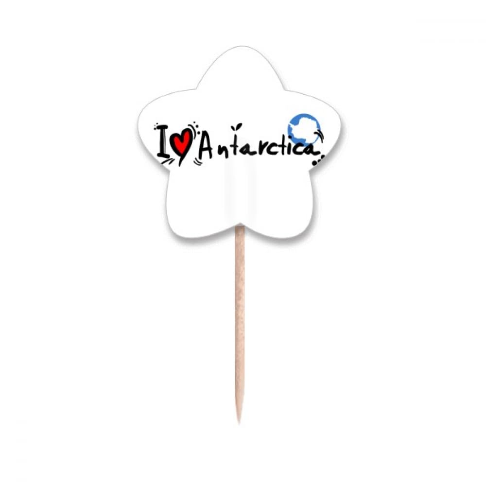 Cure-dents I Love Antarctica pour une décoration de table originale