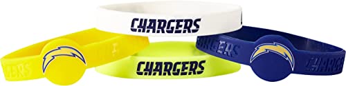 aminco NFL Los Angeles Chargers Silicone Bracelets, 4-Pack