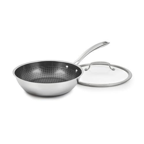 Cuisinart FusionPlus Hybrid Stainless Steel Cookware, 10.25-Inch Deep Fry Pan Skillet with Cover...