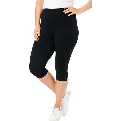 Woman Within Plus Size Stretch-Cotton Knit Pull-On...