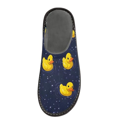 Funny Duck Swim T Fuzzy Slippers Soft Home Bedroom Slippers for Women Men House Shoes3