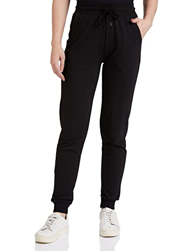 Image of Amazon Brand - Symbol Women's Ankle Lenght Regular Fit All-Season Jogger Track Pant (CT-1 CONT_Black_L)