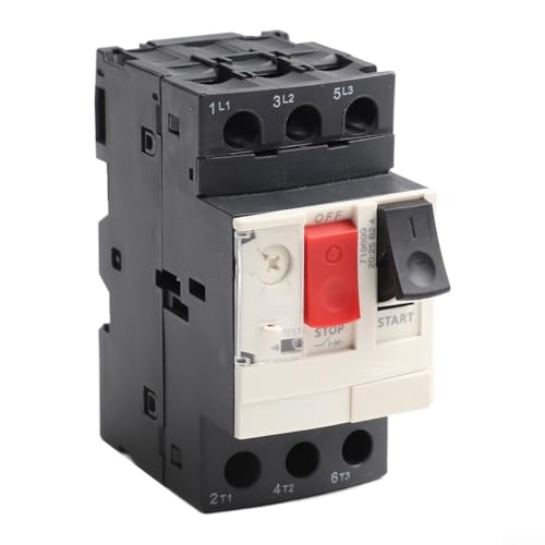 Besttoolifes GV2-ME10C Disjoncteur de moteur 4 à 6,3 A Protection contre les surcharges thermiques pour sécurité électrique industrielle Design compact 380 V 50/60 Hz