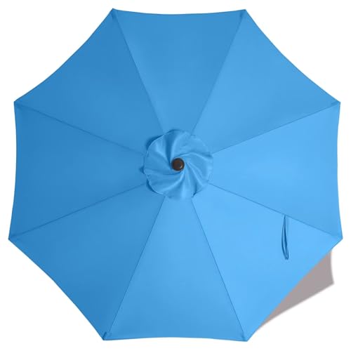 Image of ABCCANOPY 9ft Outdoor Umbrella Replacement Top Suit 8 Ribs (Sky Blue)