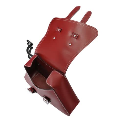 Alforjas impermeables rojas TCMT para Harley Sportster 883 y 1200 2007-2020 en cuero PU miniatura 4