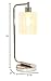Simple Designs LD1036-CHR Bronson Antique Style Industrial Iron Lantern Desk Bedside Glass Shade Table Lamp, Chrome