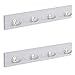 Price comparison product image Halcent Wall Mounted Coat Rack, 2 Pack Farmhouse Hat Coat Hanger Wall Coat Hooks Rack, 8 Hooks Rail for Entryway Bathroom Bedroom Kitchen (White)