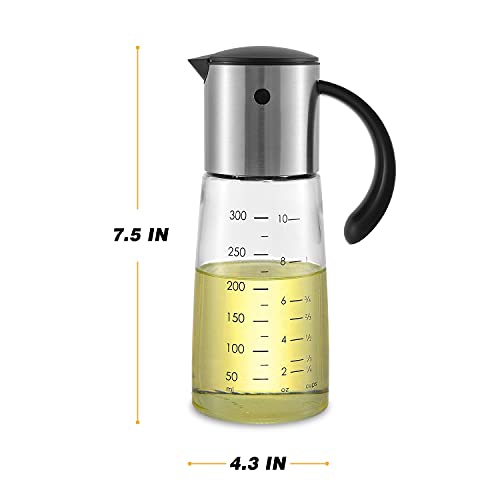 vevouk Essig und Öl-Flaschen Set Automatischer Klappe Auslaufsicher Tropffrei Essig- Öl-Spender Glasspender - Image 3