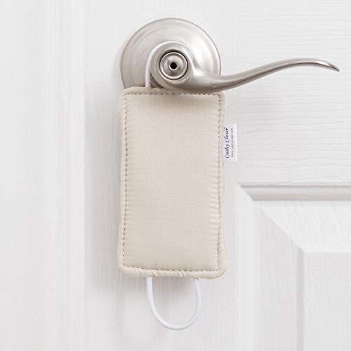 The Original Cushy Closer Door Cushion- Natural - Solid | No More Noisy Doors! | Door Latch Cover- Baby Safety for Quiet Doors-Child Proofing