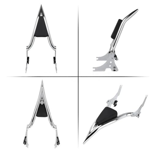 Dossier arrière de moto premium en acier et cuir pour Sportster XL 1200 48 72 - 5