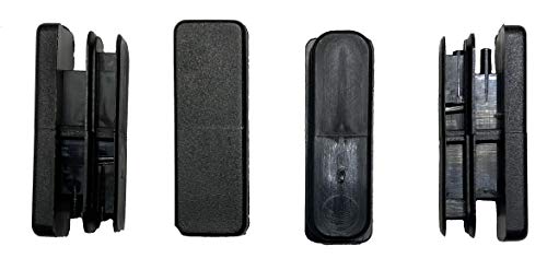 Image of Protection Force 1 /2 inch X 1 1 /2 inch 13 X 38 mm (Pack of 10) Rectangular OD Tubing Plastic Insert Plug, Tubing Post End Cap, Chair Glide
