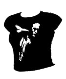 Versand aus Großbritannien The Crow – Eric Draven Kult-Film Bildschirm bedrucktes T-Shirt Damen alle Größen Gr. Größe L, Schwarz - Schwarz