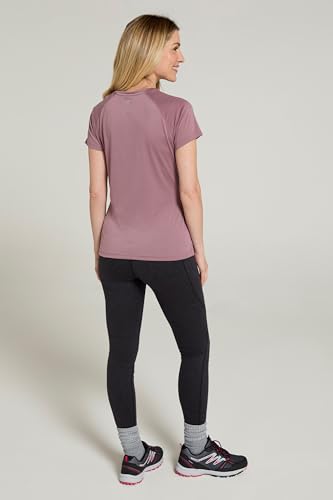 Mountain Warehouse Quick Dry Womens T-Shirt - Comfortable & Lightweight Ladies IsoCool Tee Shirt - Spring Summer, Walking, Holiday & Outdoors Dusky Purple Women's Size 12 - Image 4