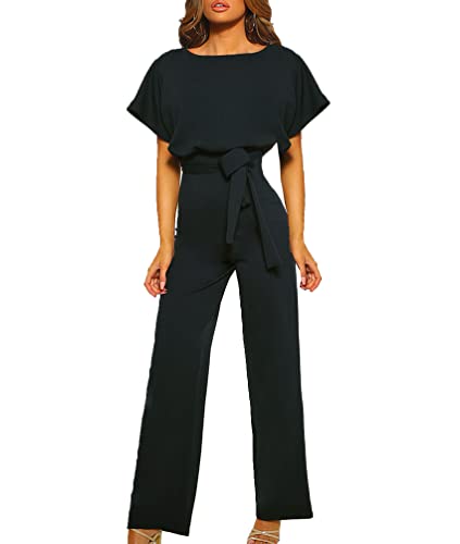 Vendau Jumpsuits For Women Dressy Romper Pants Suits Rompers Pantsuit Jumper For Women One Piece Outfit Loose Wide Leg Casual #TOP2