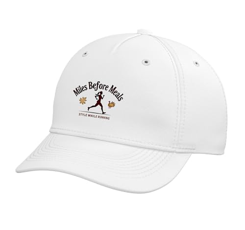 Miles Before Meals Turkey Trot Baseball Cap White
