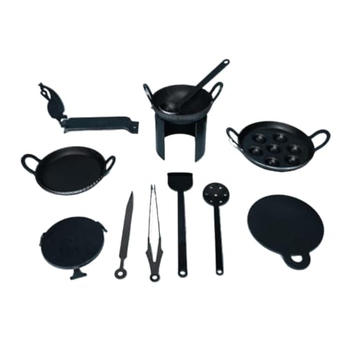 Image of Epoch Essentials Iron Kitchen Set Toys for Kids | Kitchen Set for Girls | Iron Miniature Cooking Set for Girls & Boys | Kitchen Toys for Kids Real Cooking Set