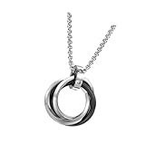 CATIEBYE Collar Diseño de Colgante Elegante Tricíclico de Acero y Negro Accesorio de Moda y Estilo para Clavícula para Cualquier Ocasión