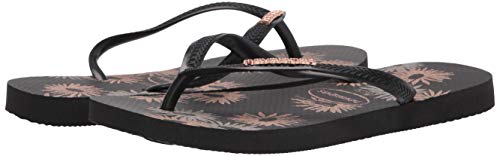Havaianas Women's Slim Flip Flop Sandals, Black, Size 7/8 Women's #TOP6