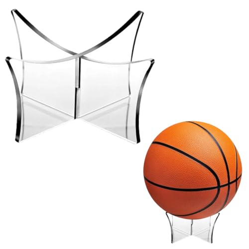 WeddHuis - WeddHuis Lot de 1 Supports de Rangement en Acrylique pour Ballons de Football Basketball Volleyball Rugby Ballons de Sport (12 x 5 cm) - 2.8/5