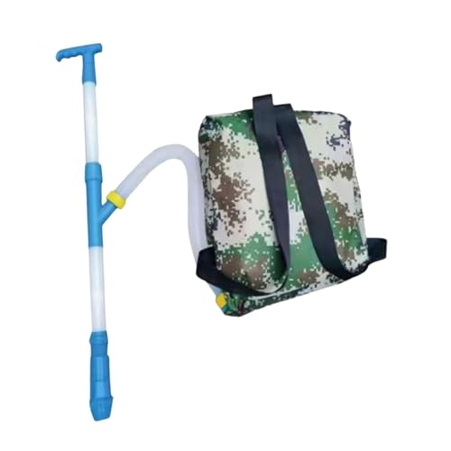 Baoblaze Fertilizer Spreader Fertilizer Distributor Hand Tool Manual Fertilizer Dispenser Fertilizer Backpack for Plants Garden Corn, Blue PVC