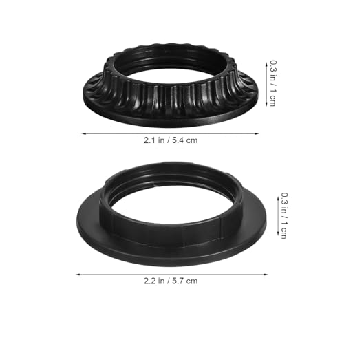 Image of HOMSFOU Lamp Shade Stabilizer Ring 4Pcs E26 Lamp Shade Adapter Ring Replacement Light Socket Collar for Accessories and Parts 2.20X2.20X0.39In