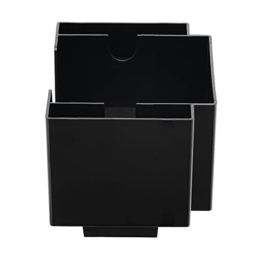 Restaurantware Bar Lux 7.9 Inch x 5.5 Inch Napkin Holder 1 3-Compartment Condiment Caddy - Rectangle Tabletop Black Plastic Napkin Caddy Refillable Easy Access by Restaurantware - Image 9