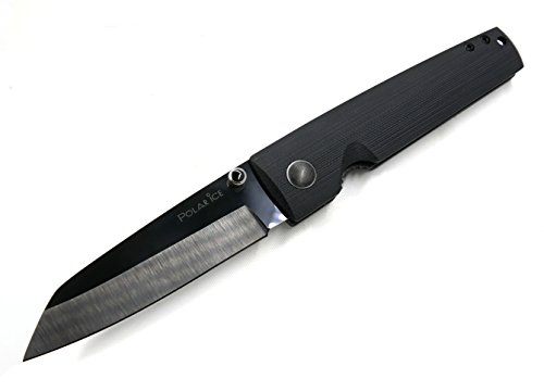 Cool Hand 3.87'' G10 Handle Folding Knife with Sheep Foot Shape Polished Black