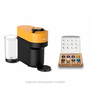 Nespresso Vertuo Pop+ by De'Longhi with Aeroccino, 1500 watts, Mango Yellow Nespresso Vertuo Pop by DeLonghi with Aeroccino 1500 watts Mango Yellow
