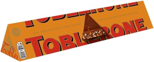 Toblerone Orange Twist Milk Chocolate Bar 360g, Perfect for Sharing This Christmas