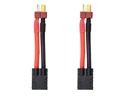 WMYCONGCONG 2 PCS TRX Style Female to T Plug Male Connector Adapter for Lipo Battery