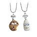 2pcs / Set Nourriture Collier Set pour Couple, Cadeaux d'anniversaire, Mignon Graduation Cookie Lait Pendentif en Forme pour Les Femmes Hommes