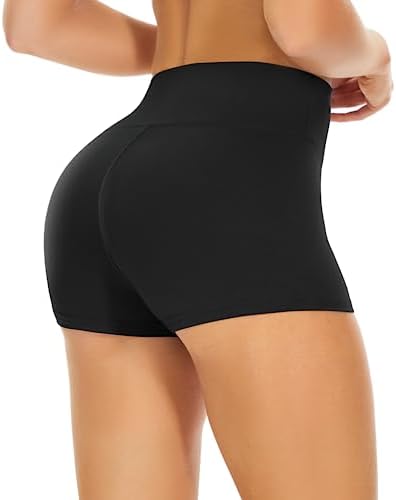 GAYHAY Workout Yoga Shorts for Women, 3 Inches High Waisted Soft Spandex Biker Shorts Women Dance Volleyball Gym Booty Shorts for Summer