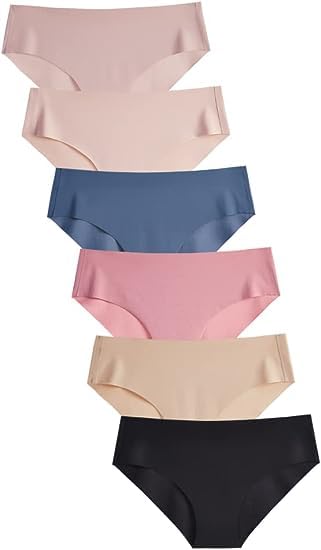 LOURYN KOULYN® No-Show Women's Panties: Seamless Underwear for Women, No Panty Lines, Soft, Stretchy Resists Shrinkage & Pilling Pack of 6 (Multi Colored)-picture-55