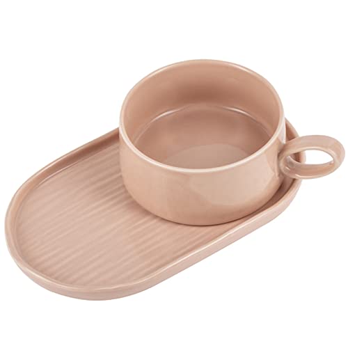 14 Oz Caneca De Sopa Soup Bowls Com Alças, Cerâmica Conjunto De Pratos De Café Da Manhã Adequado Par