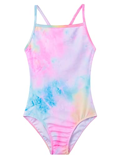 Image of Girls Swimsuits One-Piece Bathing Suits Multicolor Kids Sport Summer Beach Swimwear for 2-10 Years Old