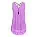 Produktbild Chiffon Weste Top für Damen/Dorical Sommer Frauen Ärmellos Casual Tank Bluse Tops Schulterfrei Weiches Material Elegant Oberteil Locker Bluse Tops T-Shirt 8 Farben S-5XL Ausverkauf(Lila,Large)