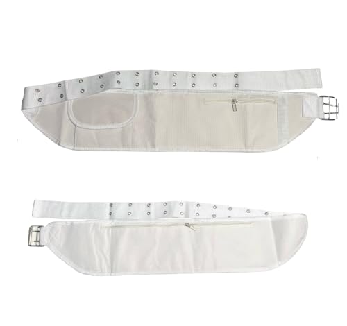 Generic Mens Ihram Ahram Ehram Waist BELT w/Zip/Pocket For Umrah Hajj- Free Size Adjustable Ihram Hajj Umrah Haji Waist Belt fits 29 up to 50"", White2