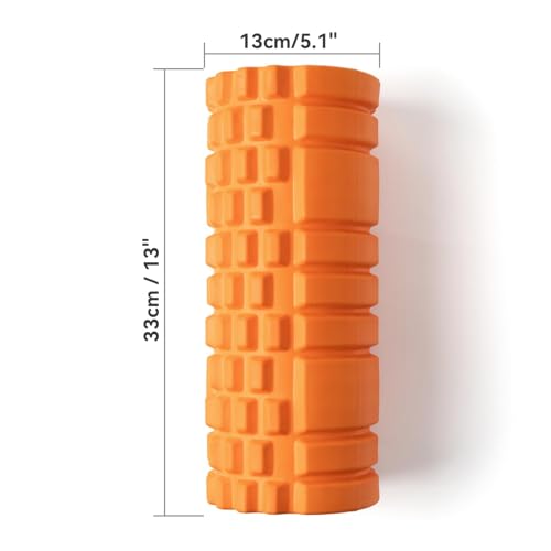 Krightlink Foam Roller High Density 13" Patented Exercise Roller for Deep Tissue Muscle Massage, Muscle Massage and Myofascial Trigger Point Release, Relieves Muscle Pain, Improves Mobility (Orange) by Krightlink - Image 6