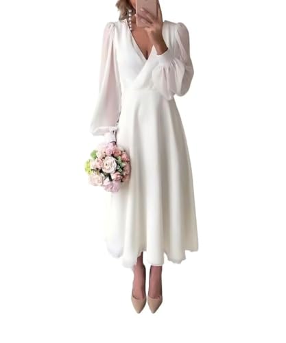 Simple Minimalist Wedding Dresses for Civil Wedding 2026 Summer Casual