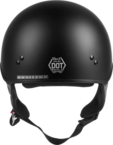 Gmax Hh-45 Motorcycle Street Half Helmet (Matte Black, Medium) #TOP3