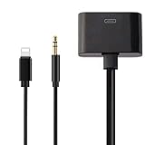 30 Pin Adapter | 8 Pin Male to 30 Pin Female | Works with Smartphones, Cars, Docking Stations and More Black- 20cm