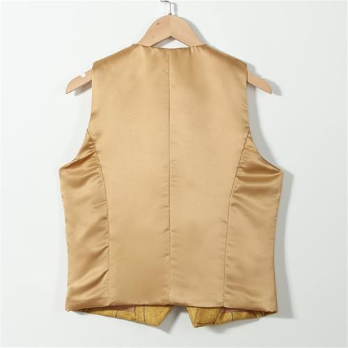 Maiyifu-GJ Men's Tweed Plaid Business Suit Vest Casual Tailored Collar Wool Waistcoat Twill Formal Dress Wedding Tuxedo Vest3