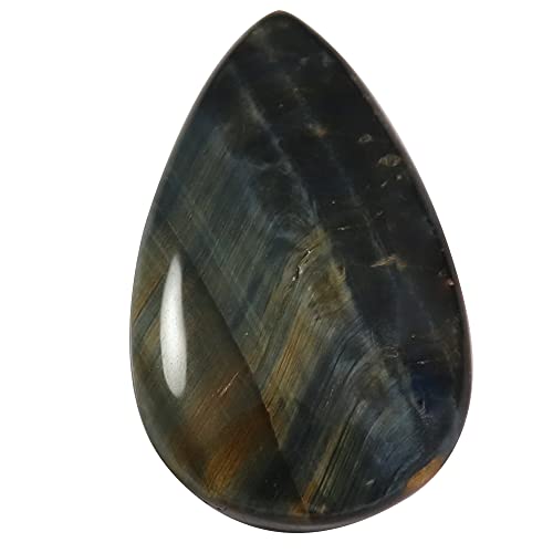 Cabochon œil de tigre bleu en poire pour pendentif bohème chic en pierre naturelle
