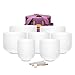 TOPFUND 6-12 inch 432Hz Chakra Set of 7 Crystal Singing Bowls with Heavy Duty Carrying Case and Singing Bowl Mallets