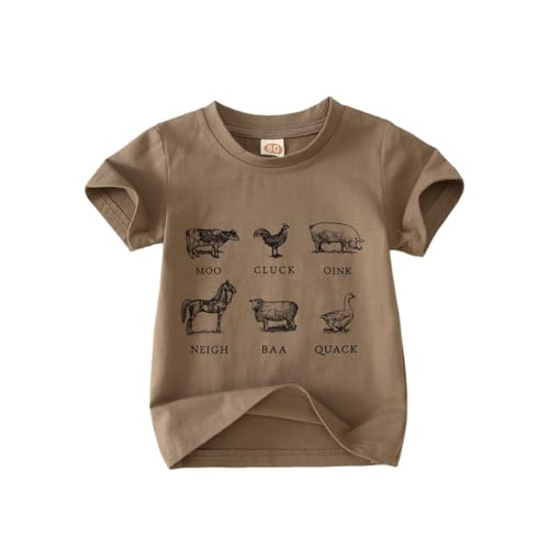 MODNTOGA Baby Boy Farm Animal Graphic T-Shirt