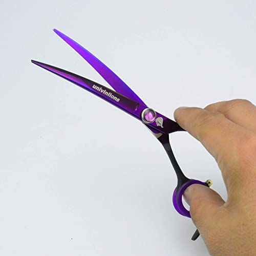 NA 6,5-Zoll-Haustierpfleger Zubehör Hund Biegeschere Friseur Zubehör Tijeras Perro Hund Trimmen Shears Home Groomer Tesoura JP440C. Gebogene Schere for den Tierhaarentferner